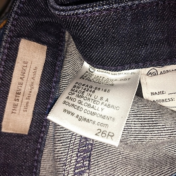 Ag The Stevie Slim Straight Ankle Polka Dot 26 - Picture 3 of 4